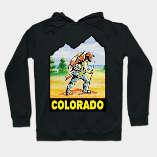 Hiking Colorado Vintage Style Hiker Mountain Man Hoodie